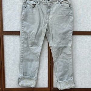 Johnny Was Catalina Cuffed Boyfriend Mid-Rise Relaxed Fit Jeans - 29